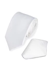 Kép 1/2 - SATIN nyakkendő szett (offwhite) regular