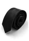 Kép 1/2 - SATIN nyakkendő (black) slim L6
