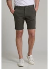 Kép 1/5 - khaky színű slim fit férfi rövidnadrág