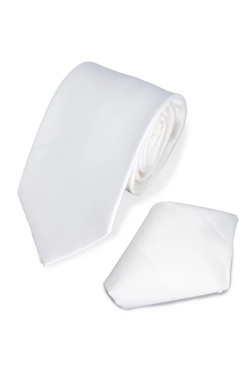 SATIN nyakkendő szett (offwhite) regular