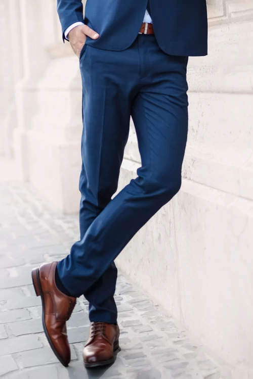 RIDNER UTURA öltönynadrág (navy checked)