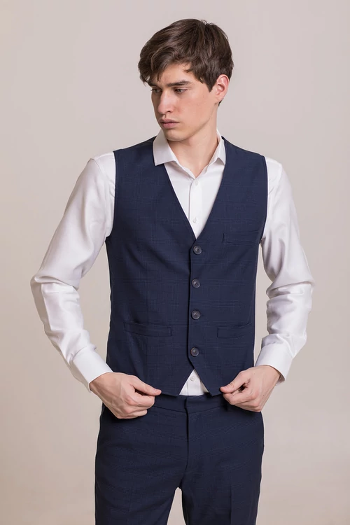 VESTA UTURA mellény (navy checked)