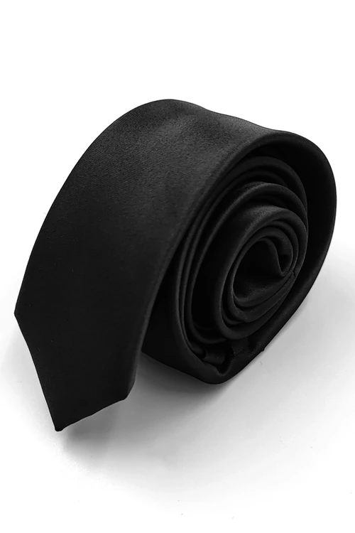 SATIN nyakkendő (black) slim