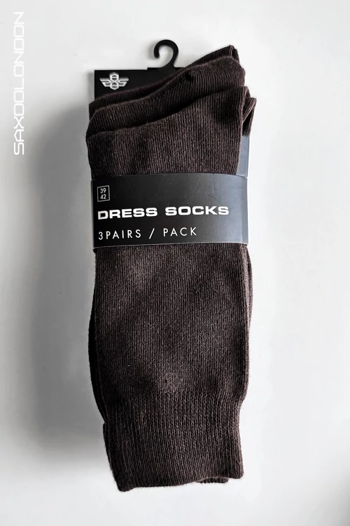 DRESS zokni (brown) 3 pár