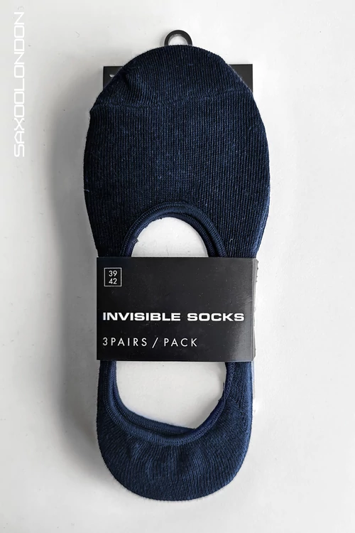 INVISIBLE zokni (Navy) 3 pár