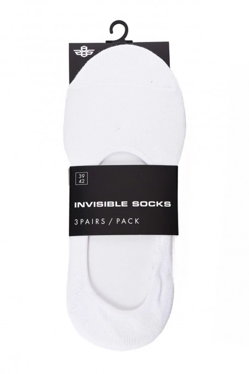 INVISIBLE zokni (white) 3 pár