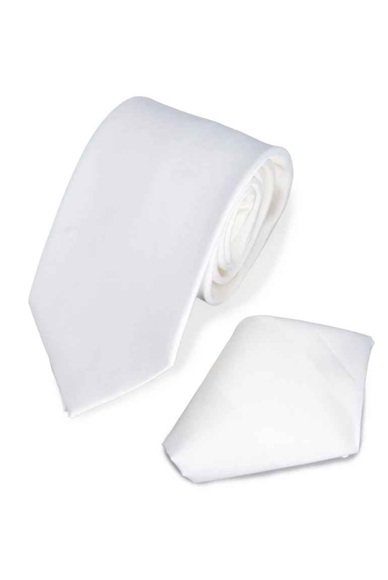SATIN nyakkendő szett (offwhite) regular