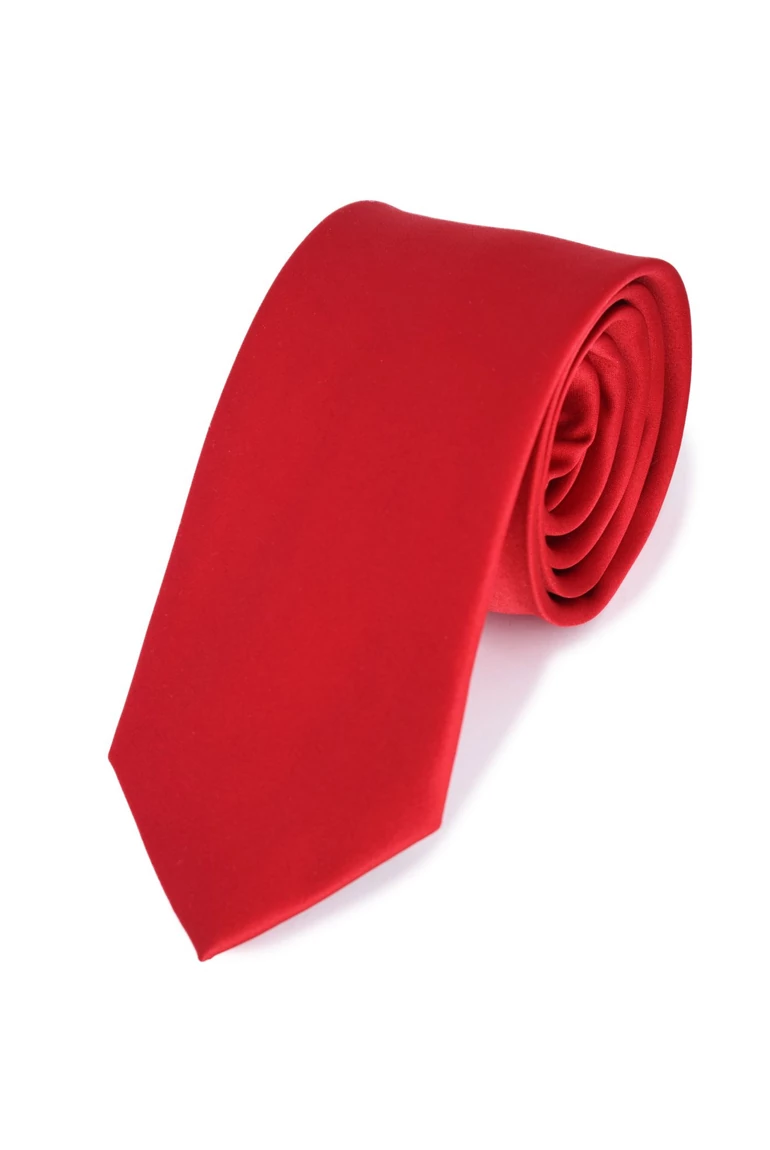 SATIN nyakkendő (red) slim