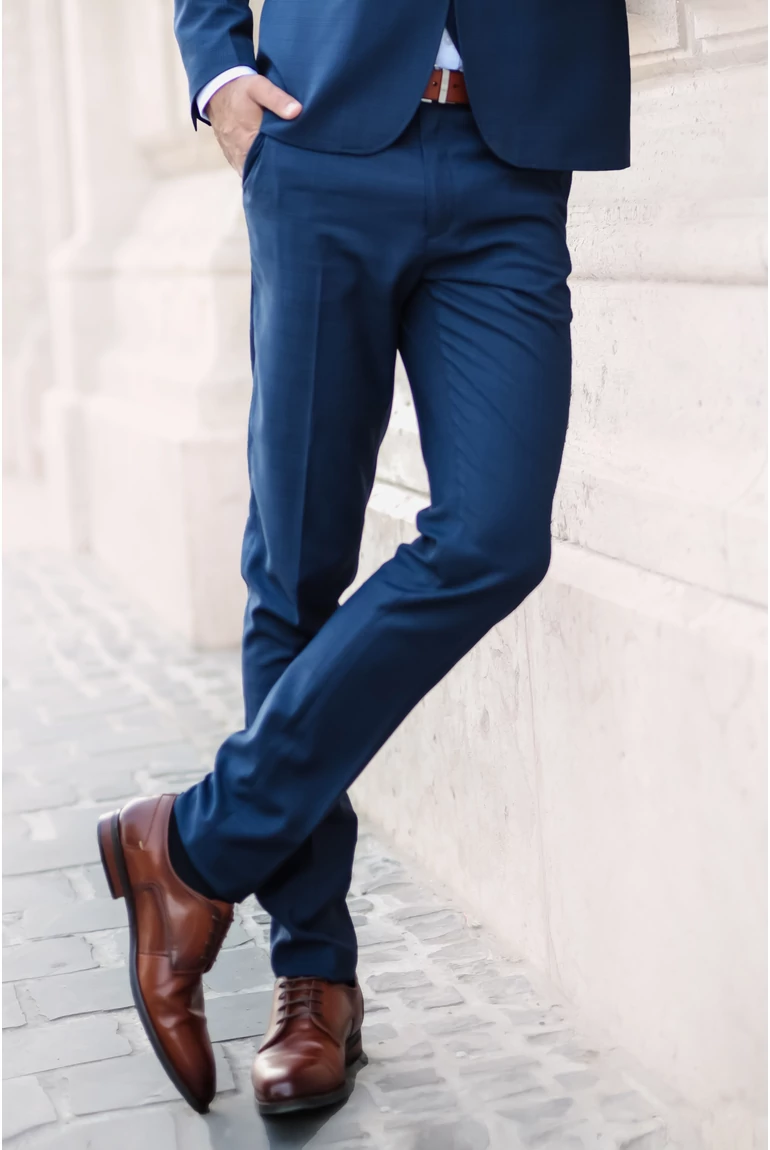 RIDNER UTURA öltönynadrág (navy checked)