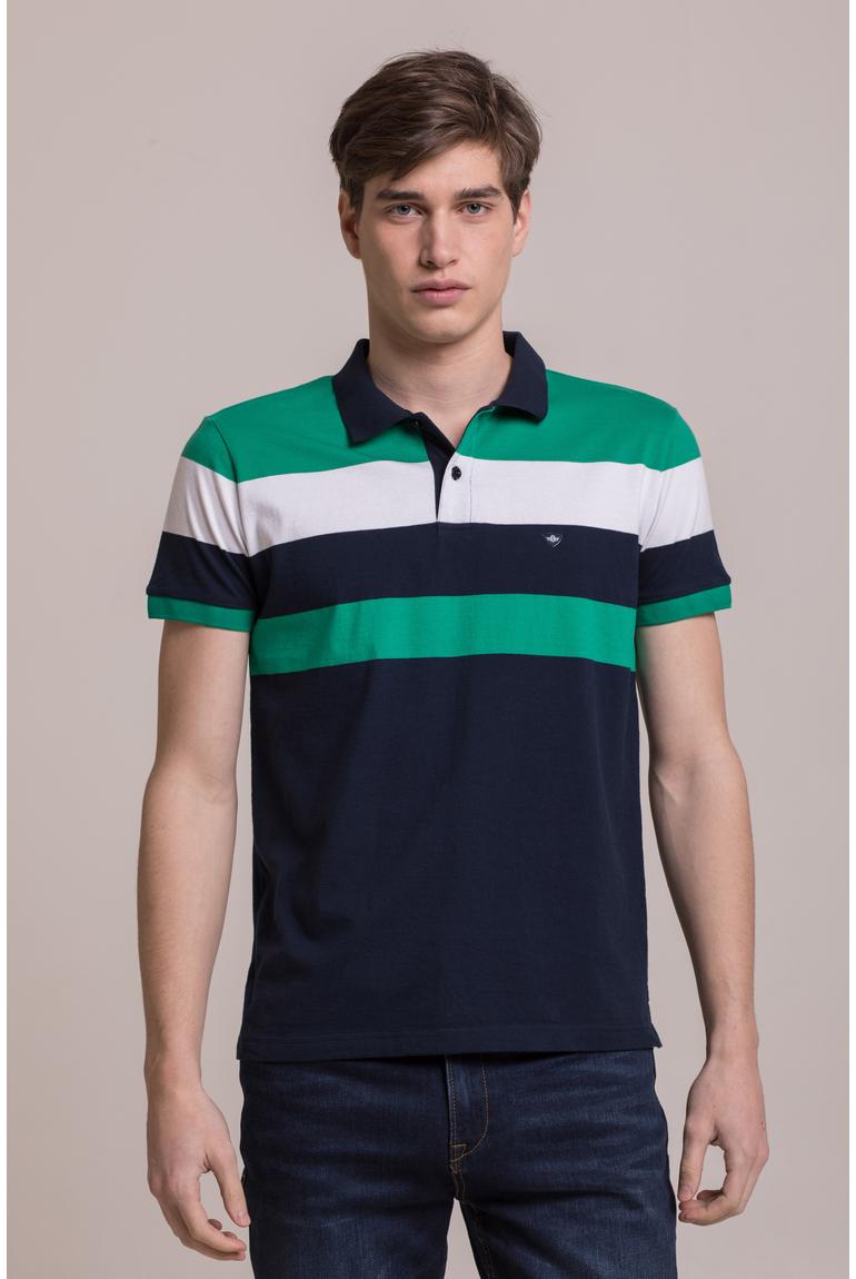 MORLA póló (navy-green-white)
