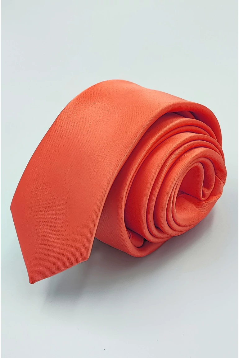 SATIN nyakkendő (coral) slim L141