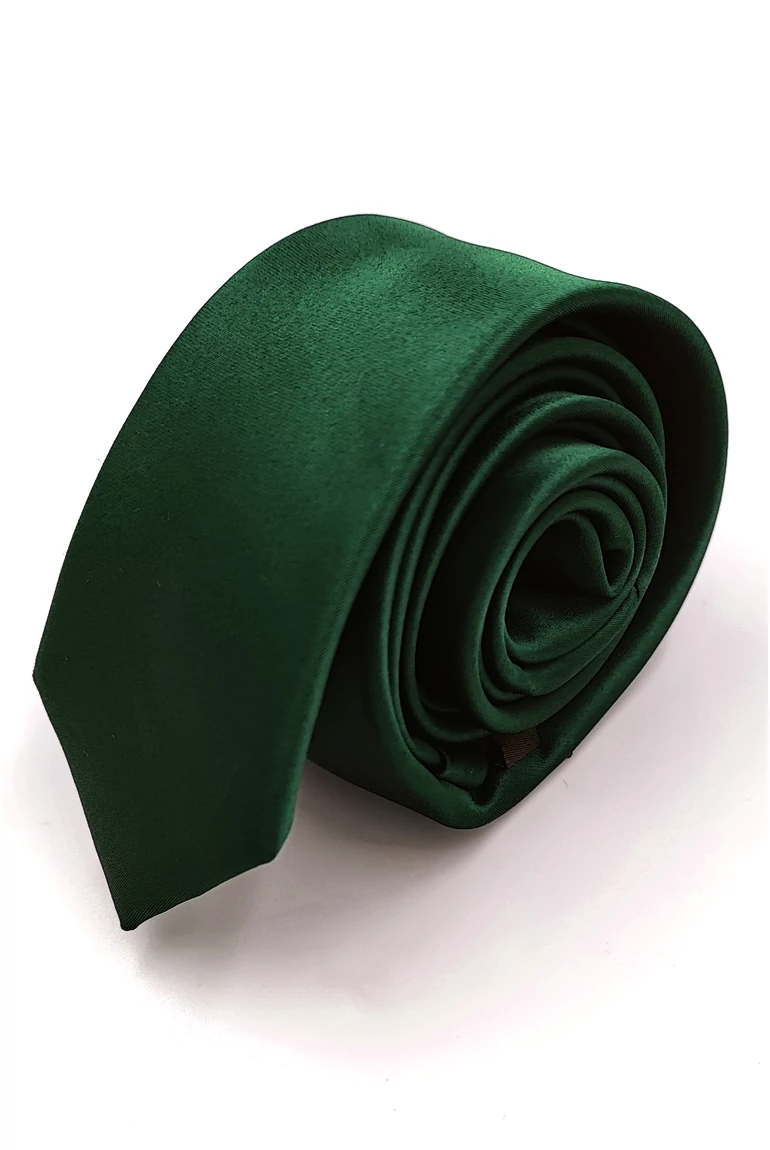 SATIN nyakkendő (dark green) slim 40466