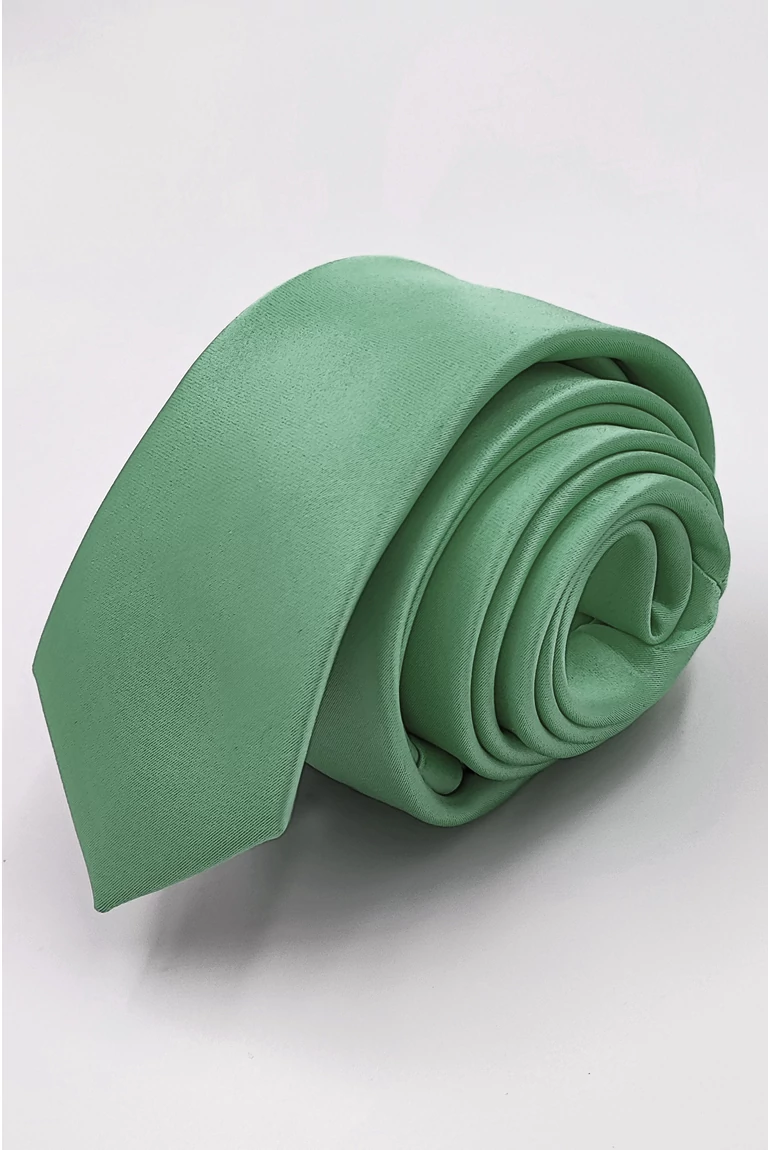 SATIN nyakkendő (light green) slim L228