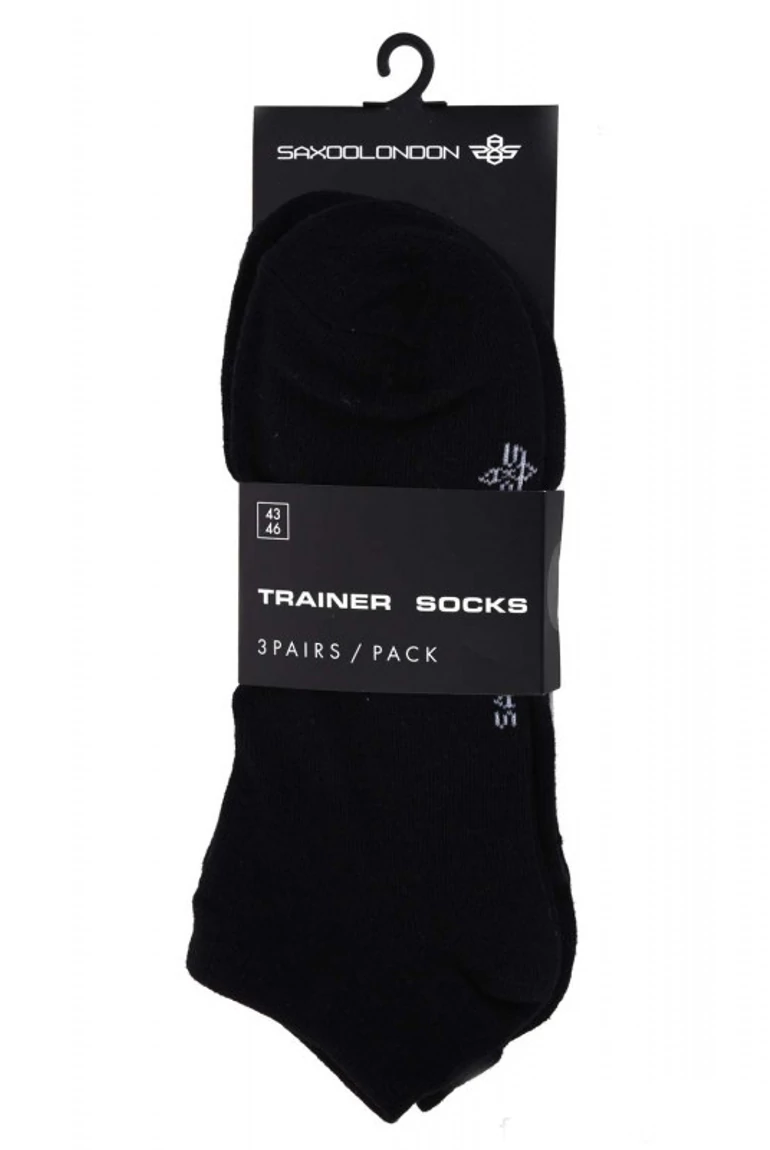 TRAINER zokni (black) 3 pár