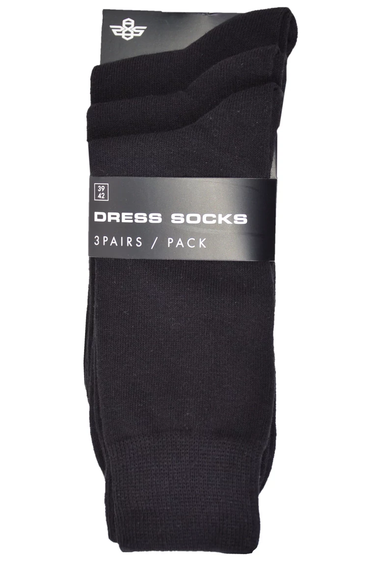 DRESS zokni (black) 3 pár