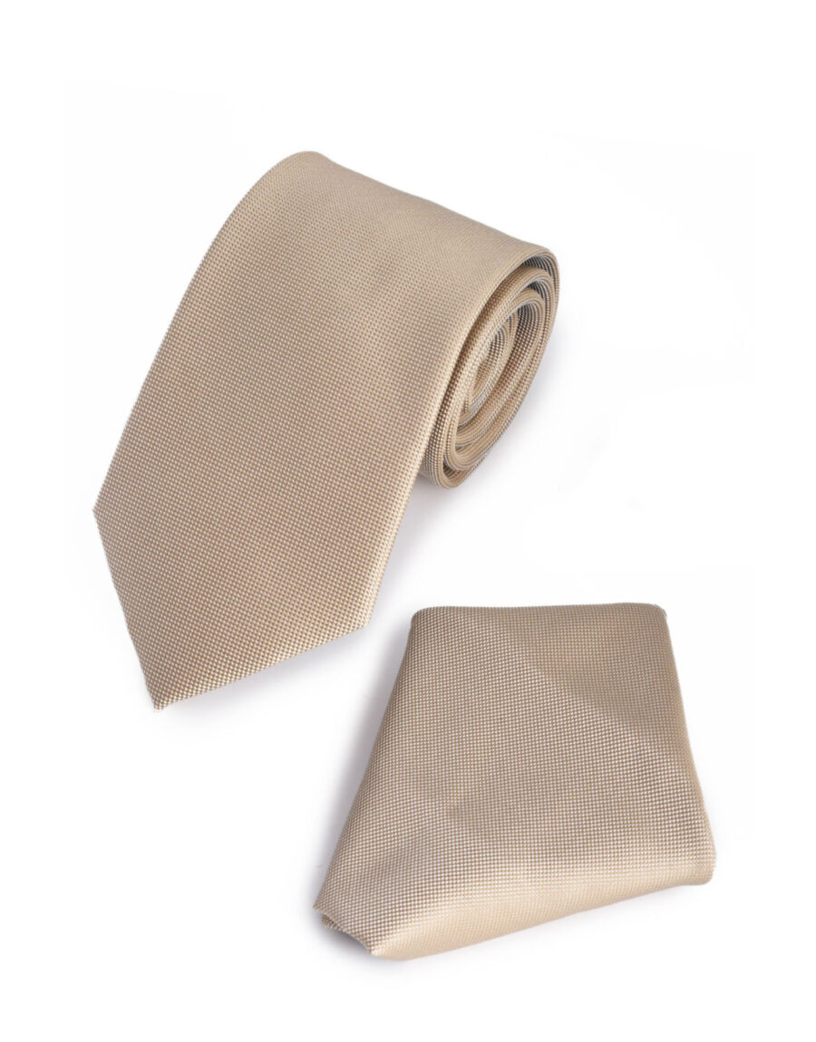 RICE nyakkendő szett (beige)