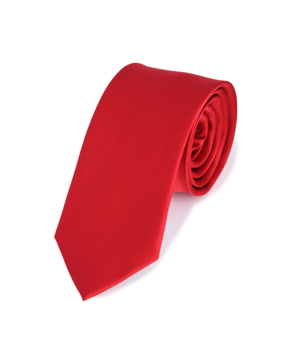 SATIN nyakkendő (red) slim