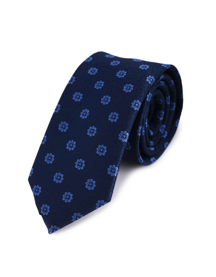 PATTERNED nyakkendő (navy) slim